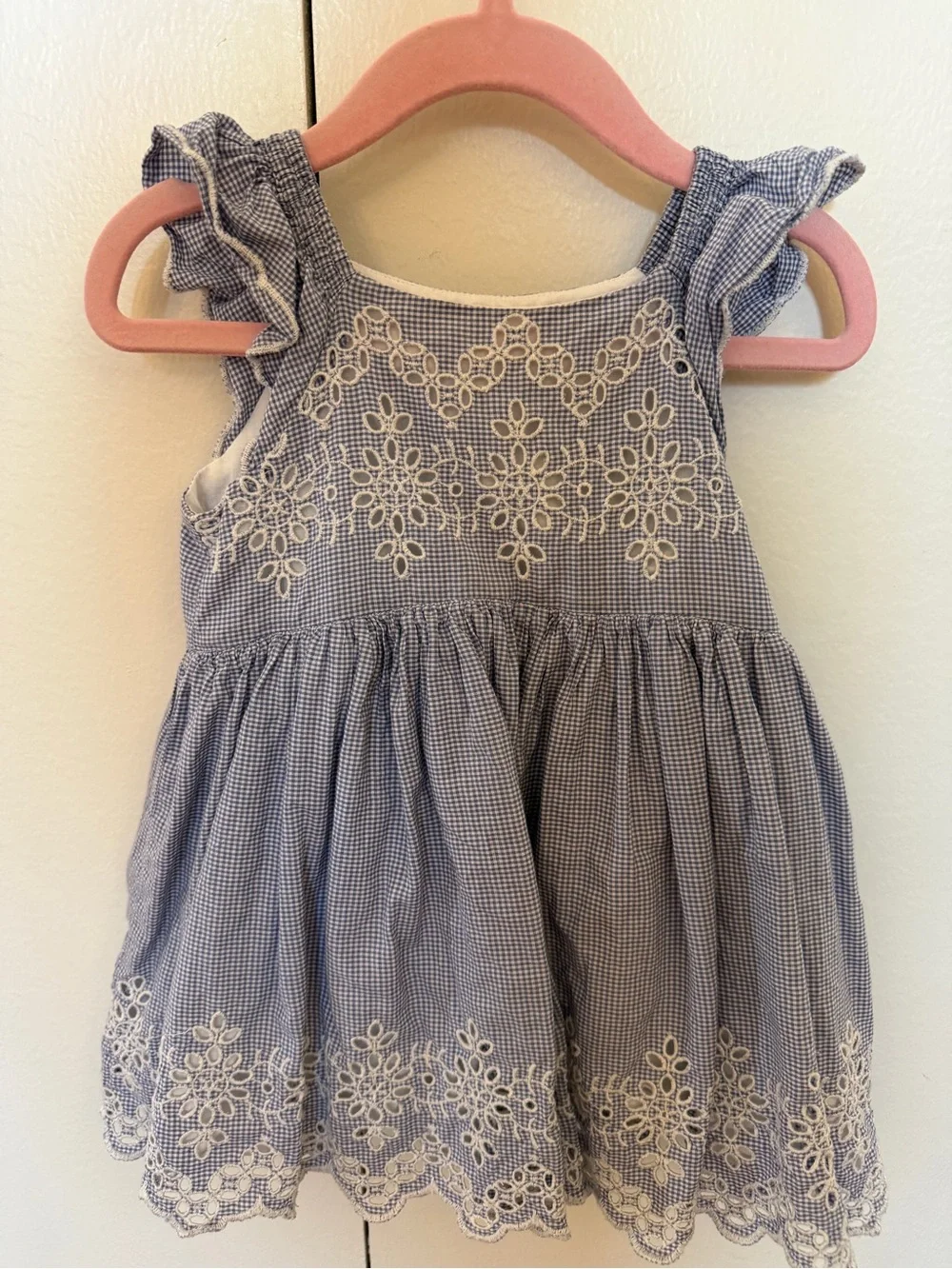 GAP Blue Gingham Eyelet Sundress for Kids
